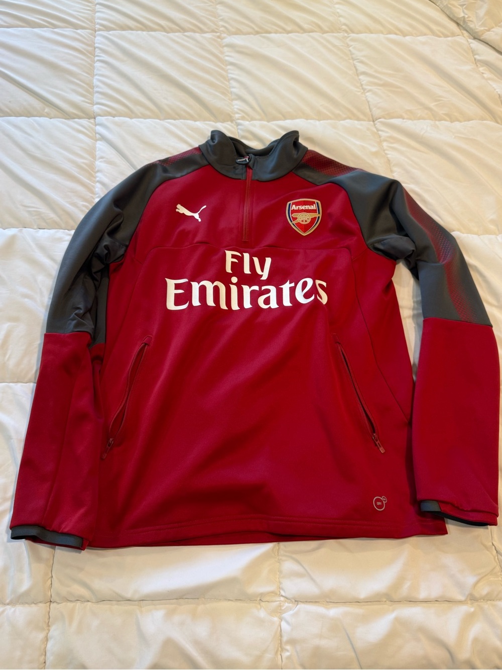 Puma Men’s Red and Gray Arsenal Training Top
